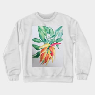 Pepper plant watercolour painting Crewneck Sweatshirt